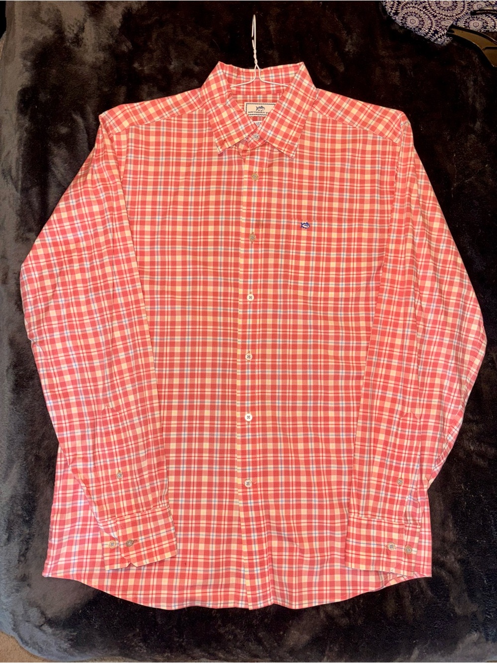 Southern Tide Red Plaid Button-Down Shirt
